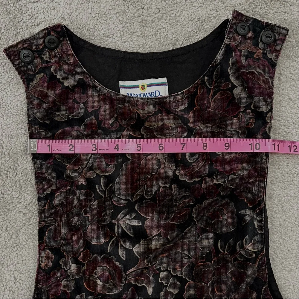 Woodward Vintage Black Floral Tapestry Sleeveless Dress Women’s Sz 6 - Picture 9 of 10